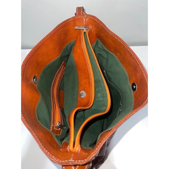 Conte Di Cavour Italy Brown Leather
Shoulder Bag - Picture 6 of 14